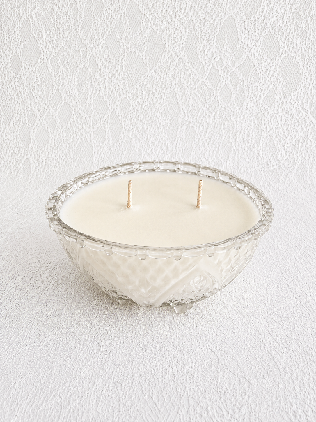 Vintage Pressed Glass Bowl Candle – Shiplap
